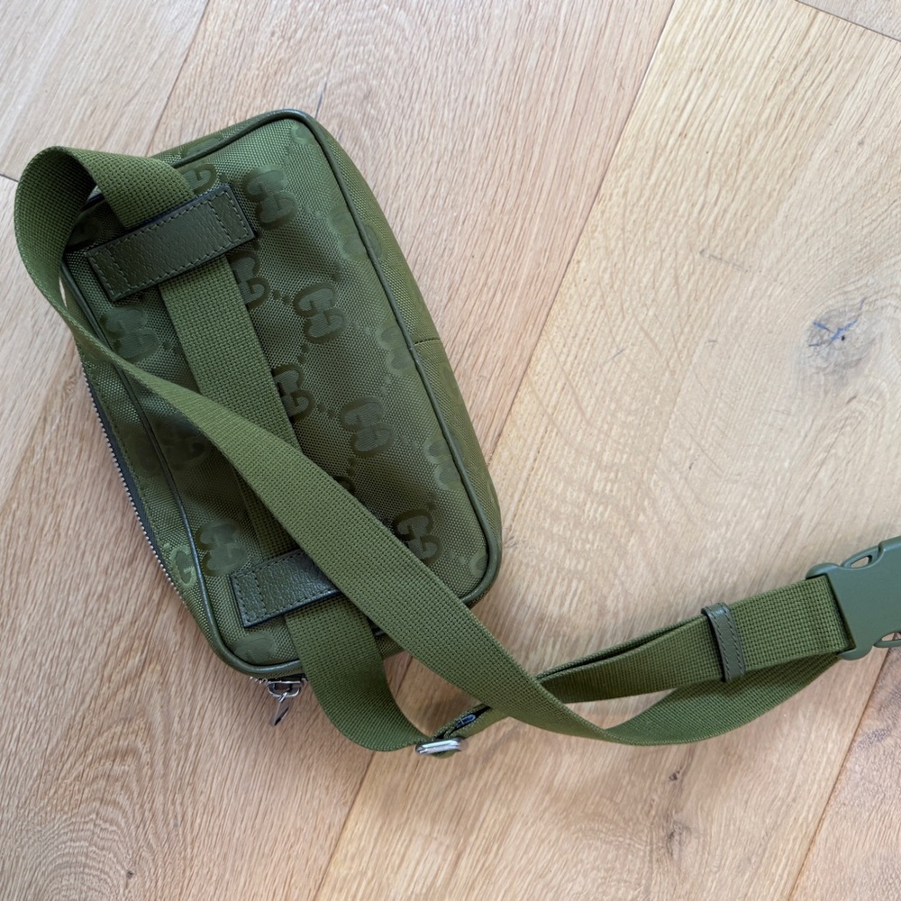 Gucci Olive Green Monogram Belt Bag - Picture 3 of 3